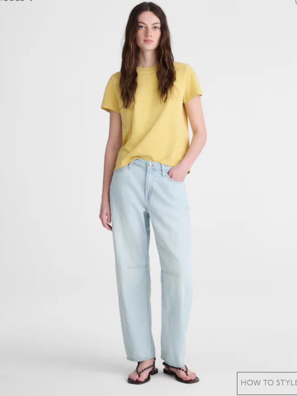 nwt madewell airy denim barrel leg jean